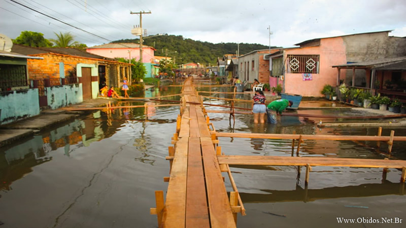 Enchente em Óbidos