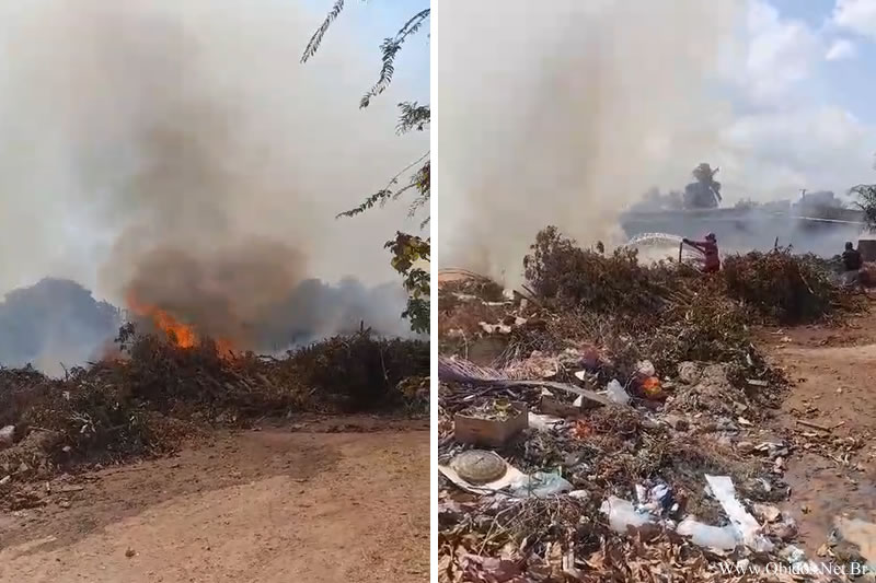 ÓBIDOS: Incêndio no “Buracão da AABB” queima toda vegetação