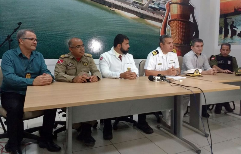 Durante a coletiva dos Órgãos do governo