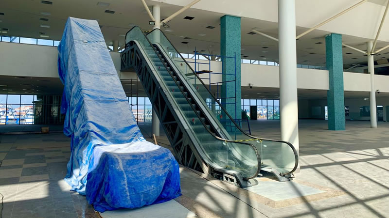 Escadas rolantes vão facilitar o deslocamento dos usuários